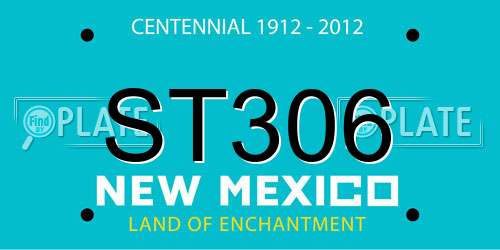 ST306 New Mexico License Plate