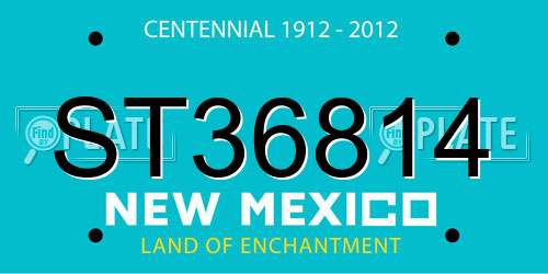 ST36814 New Mexico License Plate