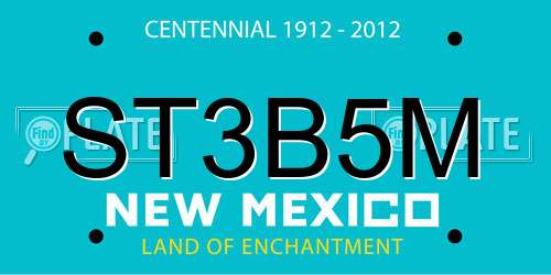 ST3B5M New Mexico License Plate