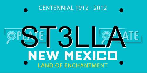 ST3LLA New Mexico License Plate