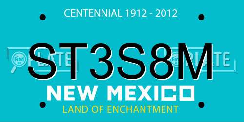 ST3S8M New Mexico License Plate