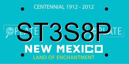 ST3S8P New Mexico License Plate