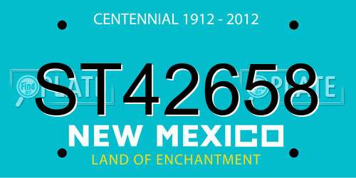 ST42658 New Mexico License Plate