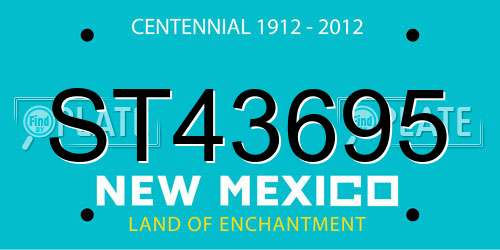 ST43695 New Mexico License Plate