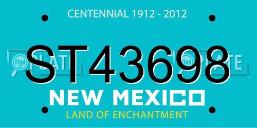 ST43698 New Mexico License Plate