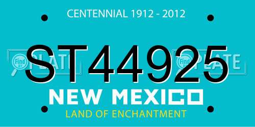 ST44925 New Mexico License Plate