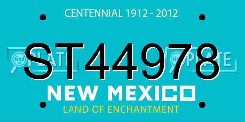 ST44978 New Mexico License Plate