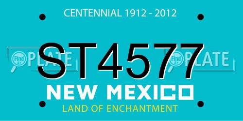 ST4577 New Mexico License Plate