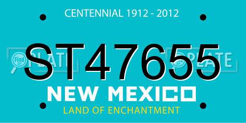 ST47655 New Mexico License Plate