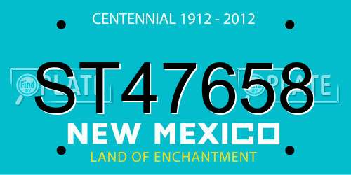 ST47658 New Mexico License Plate