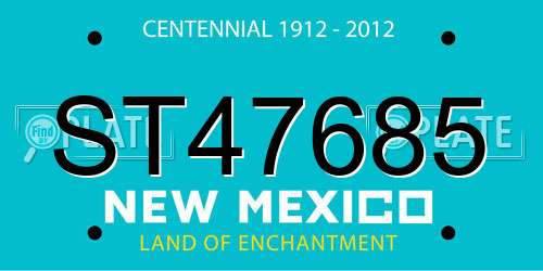 ST47685 New Mexico License Plate