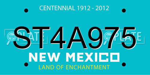 ST4A975 New Mexico License Plate