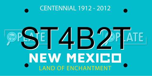 ST4B2T New Mexico License Plate