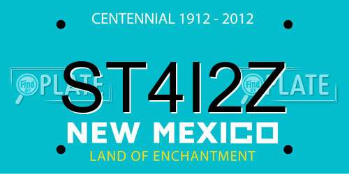 ST4I2Z New Mexico License Plate