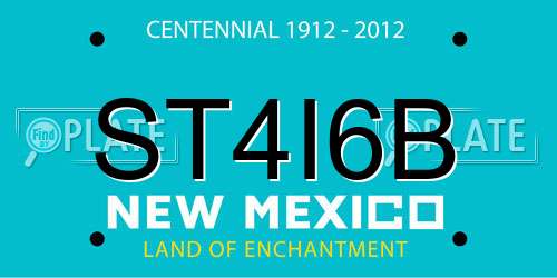 ST4I6B New Mexico License Plate