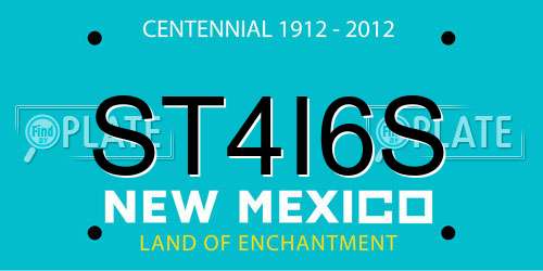 ST4I6S New Mexico License Plate