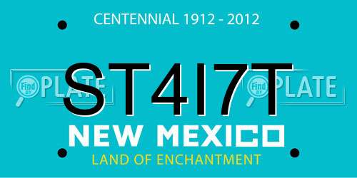 ST4I7T New Mexico License Plate