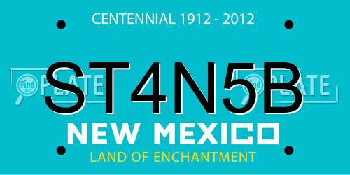 ST4N5B New Mexico License Plate