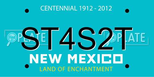 ST4S2T New Mexico License Plate