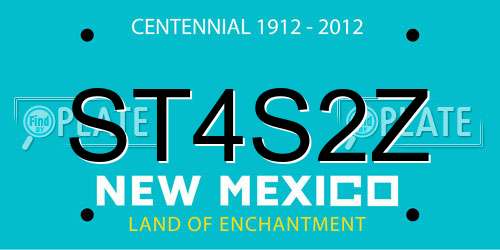 ST4S2Z New Mexico License Plate