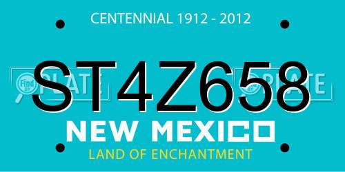 ST4Z658 New Mexico License Plate