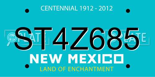 ST4Z685 New Mexico License Plate