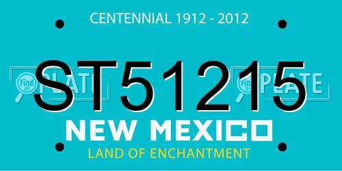 ST51215 New Mexico License Plate