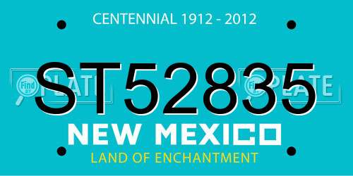 ST52835 New Mexico License Plate