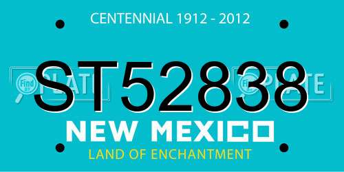 ST52838 New Mexico License Plate
