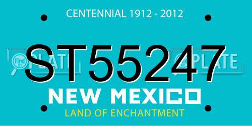 ST55247 New Mexico License Plate