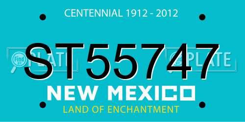 ST55747 New Mexico License Plate