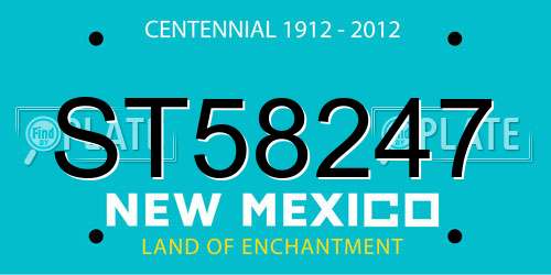ST58247 New Mexico License Plate
