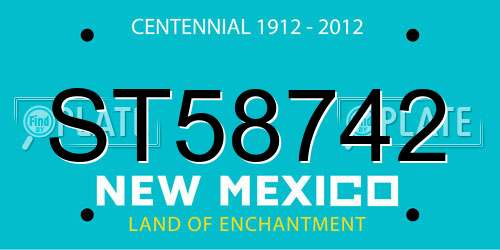 ST58742 New Mexico License Plate