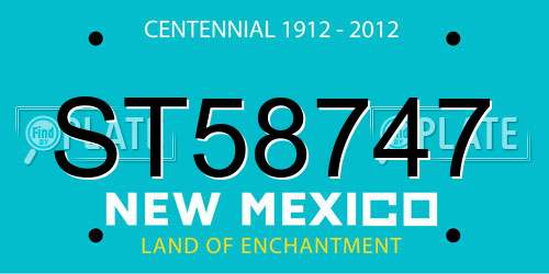 ST58747 New Mexico License Plate