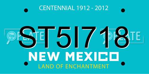 ST5I718 New Mexico License Plate