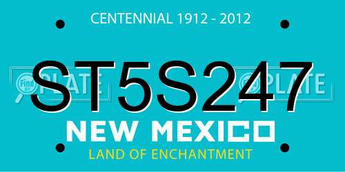 ST5S247 New Mexico License Plate