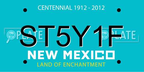 ST5Y1F New Mexico License Plate