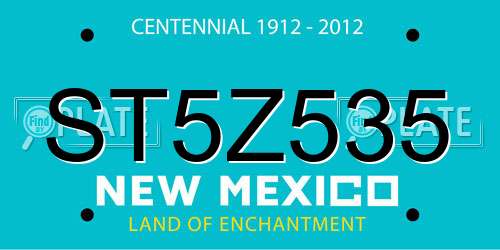 ST5Z535 New Mexico License Plate
