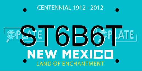 ST6B6T New Mexico License Plate