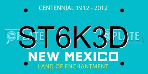 ST6K3D New Mexico License Plate