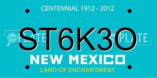 ST6K3O New Mexico License Plate