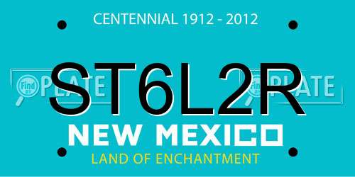 ST6L2R New Mexico License Plate