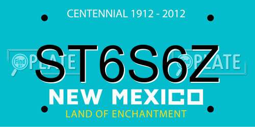 ST6S6Z New Mexico License Plate