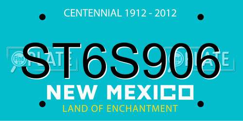 ST6S906 New Mexico License Plate