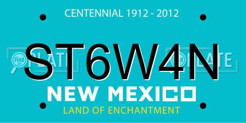 ST6W4N New Mexico License Plate