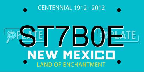ST7B0E New Mexico License Plate