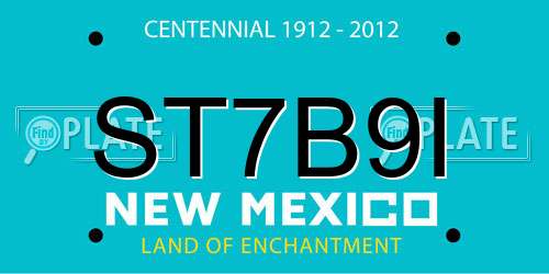 ST7B9I New Mexico License Plate