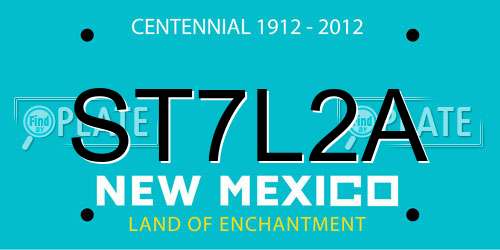 ST7L2A New Mexico License Plate