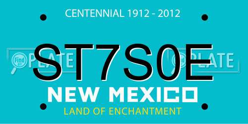 ST7S0E New Mexico License Plate