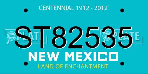 ST82535 New Mexico License Plate